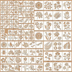 100Pcs Flower Stencils 4 Sizes 1.5/2/3/4 Inch Reusable Floral Drawing Templates by Neasyth