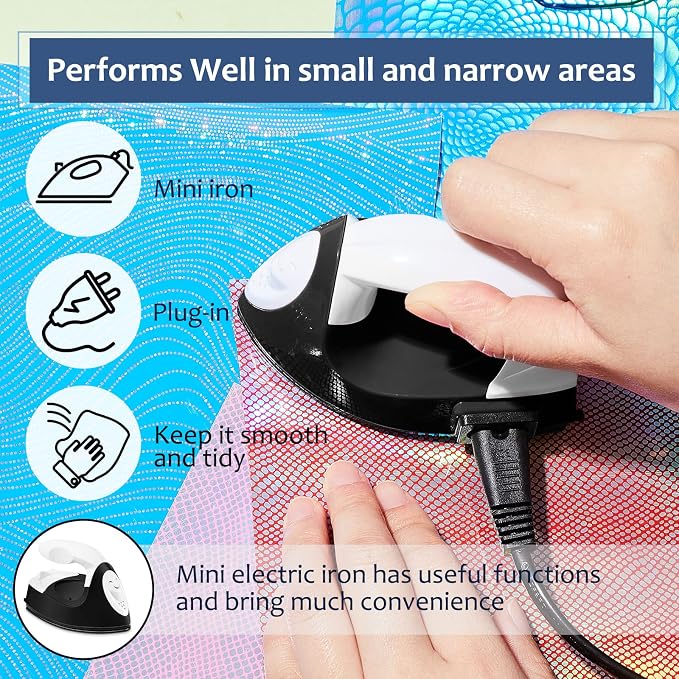 Honoson Mini Craft Iron Mini Heat Press Small Iron 3.93 x 2.36 x 2.76 in - Image 4