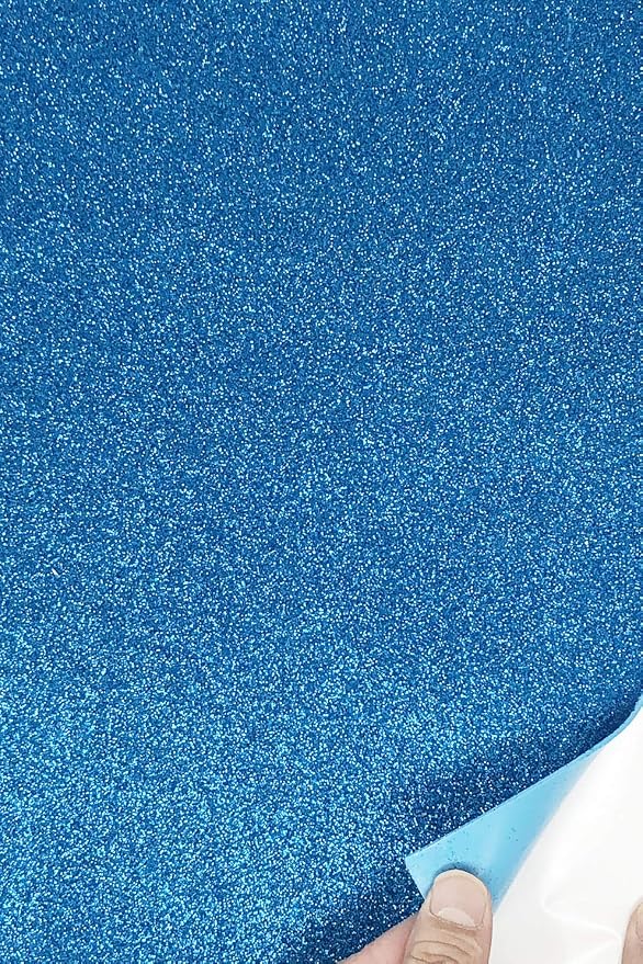 Allgala 12 Pack Glitter EVA Foam Paper 8 x 12inch Sheets-Blue Color by Allgala