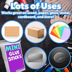 Clear Mini Hot Glue Sticks, 200 Pack | Fits Mini Hot Glue Guns, Quick Drying - Image 6