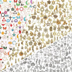 SANNIX 350Pcs Charm for Jewelry Making, Mixed Bulk Antique Gold Tibetan Silver by SANNIX