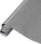 Tintnut Black Silver Glitter Heat Transfer Vinyl Roll, easy cut & weed by Tintnut