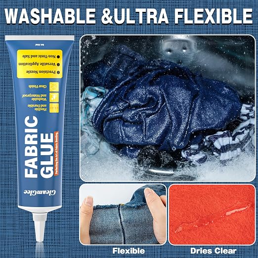Fabric Glue Permanent, 150ml Extra Strong Fabric Adhesive, Washable Clear - Image 5