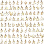 SANNIX 156Pcs/6 Sets Gold Letter Charms by SANNIX