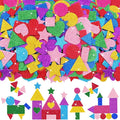 1000Pcs Glitter Foam Stickers, Colorful Self Adhesive Geometric Foam Stickers by Huimdery