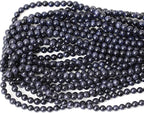 60PCS 6mm Natural Blue Sandstone Gemstone Round Loose Beads Stone Beads - Image 3