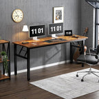 Need Large Computer Desk, 62 inches Long Office Desk, No Install Needed Folding - Image 7