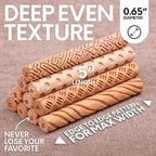 Byllstore Clay Texture Rollers | 10-Pack | 5 in x 0.65 in | Premium Wooden - Image 5