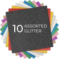 HTVRONT Glitter HTV Heat Transfer Vinyl: 10 Pack 12"x12" Iron on Vinyl | by HTVRONT