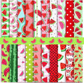 HunnmingRe 20 Pcs 10''x10'' Watermelon Quilting Fabric Square Watermelon by HunnmingRe