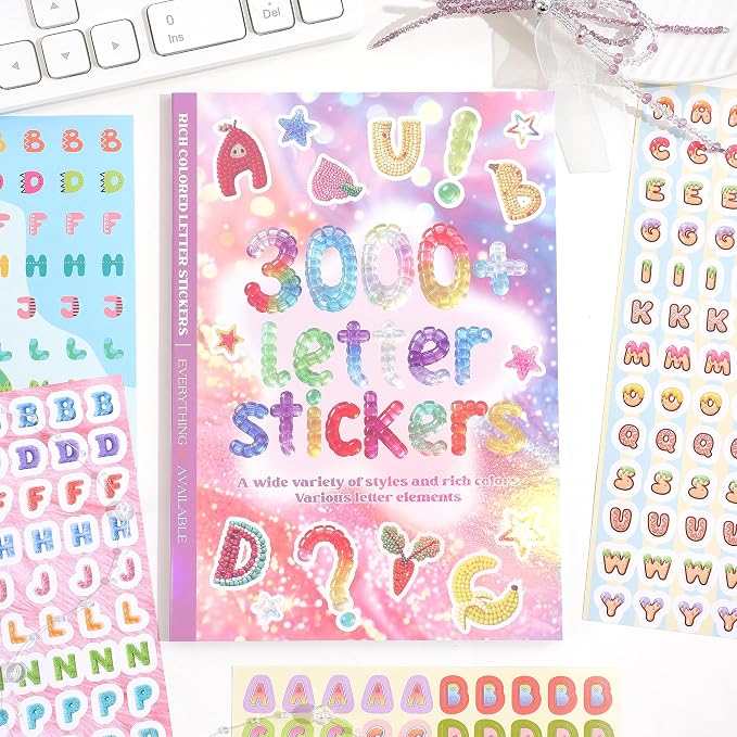3000+ Pcs Alphabet Sticker for Journaling, Fun & Colorful Craft Letter Stickers by PAGEMORE