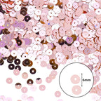 Mandala Crafts 6mm Flat Round Rose Gold Sequins - Image 3
