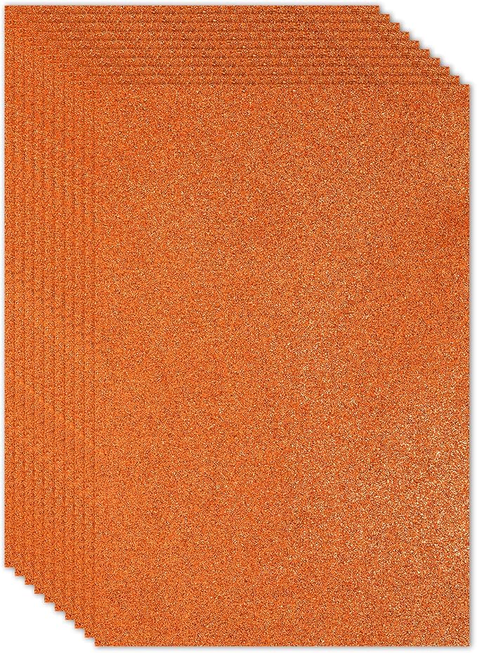 PATIKIL Orange Shiny EVA Glitter Foam Sheet 11 x 8 Inch 2mm Thick by PATIKIL
