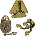 Brain Teaser Puzzles- 3 PCS Metal Puzzles Kit Metal Cast Puzzle Games Toys by Bling+Musae