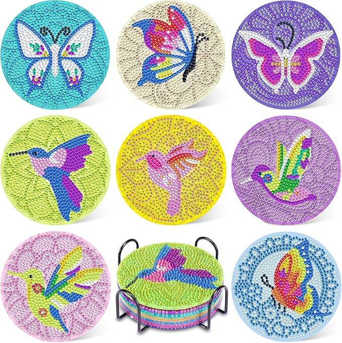 UPINS DIY Kit, Diamond Art Painting Coasters by UPINS