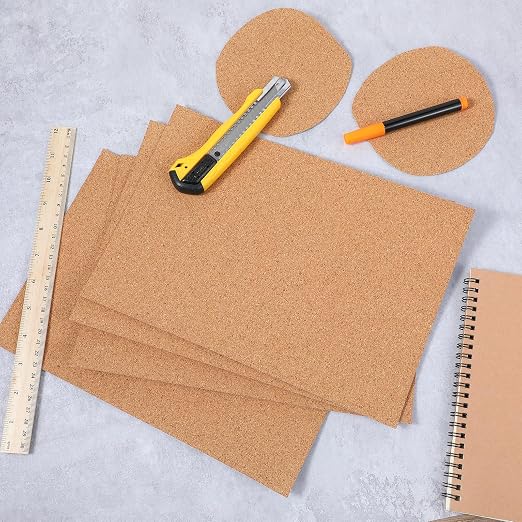 5 Pack Thin Cork Sheets 1mm Adhesive Cork Sticker Coasters 11.8x8.3in Thick - Image 5