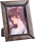 5x7 Retro Picture Frame, Vintage Leather Photo Frame, Hand-Crafted Resin Ornate by ZIHARA