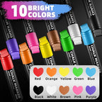 Window Chalk Markers for Blackboard，10 Colors Washable Glass Jumbo Liquid Chalk - Image 3
