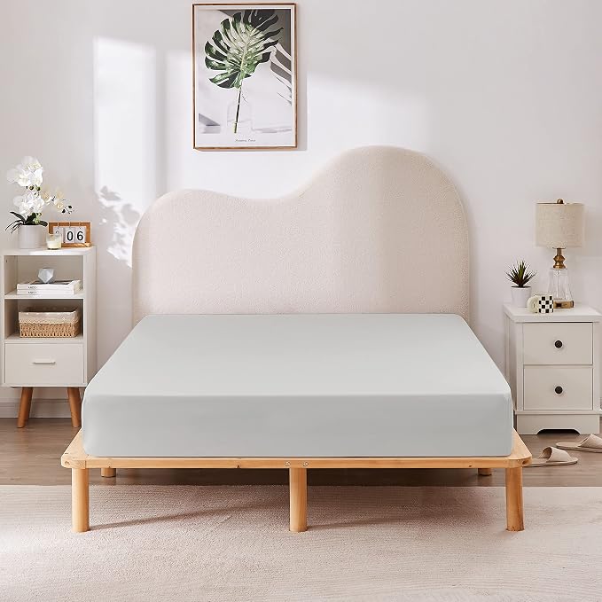 HBHLFZ Full Fitted Sheet Only, Soft Breathable Bottom Sheet - Image 6
