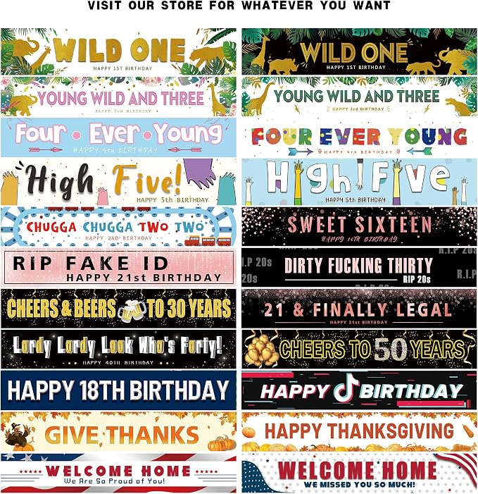 Tie Dye Birthday Banner, Large Happy Birthday Sign, Tie Dye Birthday Party - Image 7