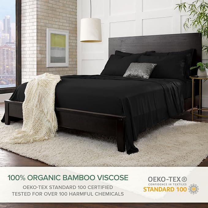 Pure Bamboo California King Sheets, Genuine 100% Organic Viscose Derived from - Image 2