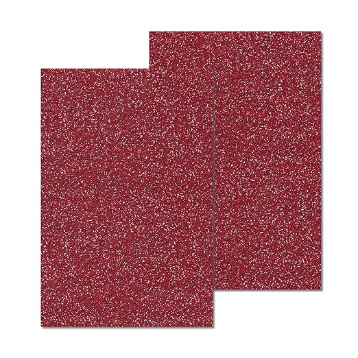 2 Pack 8'' x 12'' Glitter Red Acrylic Sheet, 3mm Thick Acrylic Plexiglass Boards by Unknown