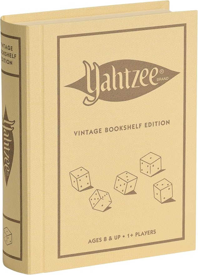 WS Game Company Yahtzee Vintage Bookshelf Edition, Luxury Dice Game in by WSGameCompany