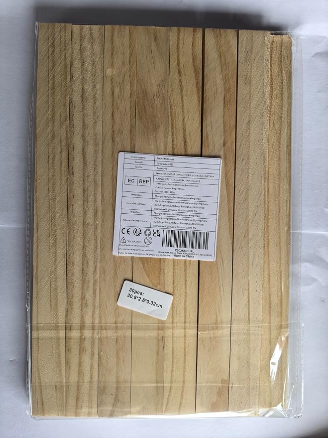 Wooden Dowels for Crafts, Wood Trim Wood Strips Slats for Wall 1/8" × 1" × 12" - Image 8