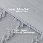 Andency Silver Grey Comforter Full Size, Boho Grey Soft Warm Bedding Comforter - Image 5