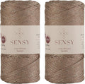 2 Pack of Sensy Premium 2mm 251 Yards Sparkle Polyester Rope 90% Polypropylene by SSENSY