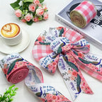 2.5 Inch Christmas Wired Ribbon, 2 Rolls, Be a Peacock in a World Full of Ducks - Image 5