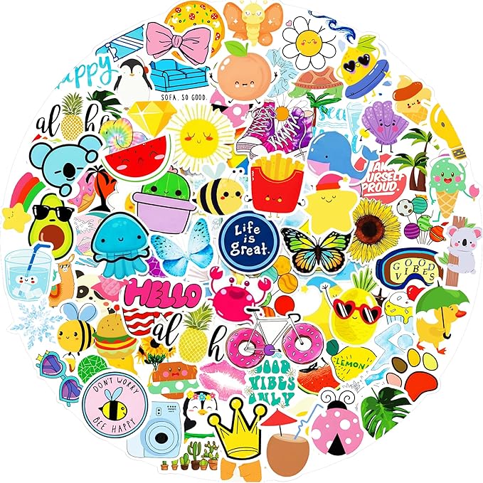 300Pcs Waterproof Vinyl Water Bottle Stickers by Yodeeni