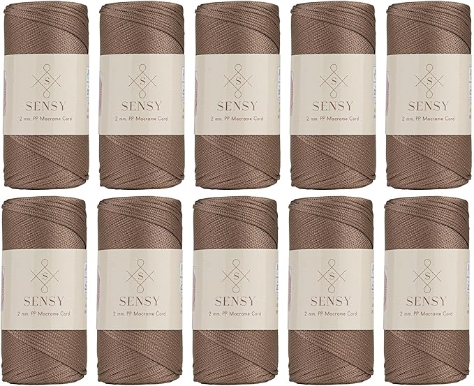 10 Skeins of Sensy Premium 2mm 251 Yards Polyester Rope 100% Polypropylene Cord by SSENSY