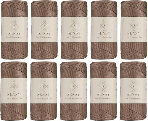 10 Skeins of Sensy Premium 2mm 251 Yards Polyester Rope 100% Polypropylene Cord by SSENSY