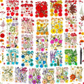 470 PCS Pressed Flowers for Crafts, Real Natural Dry Flowers by Cruzix