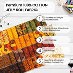 Craftido-20 Options-100% Cotton Jelly Roll Fabric Precut Strips - Image 6