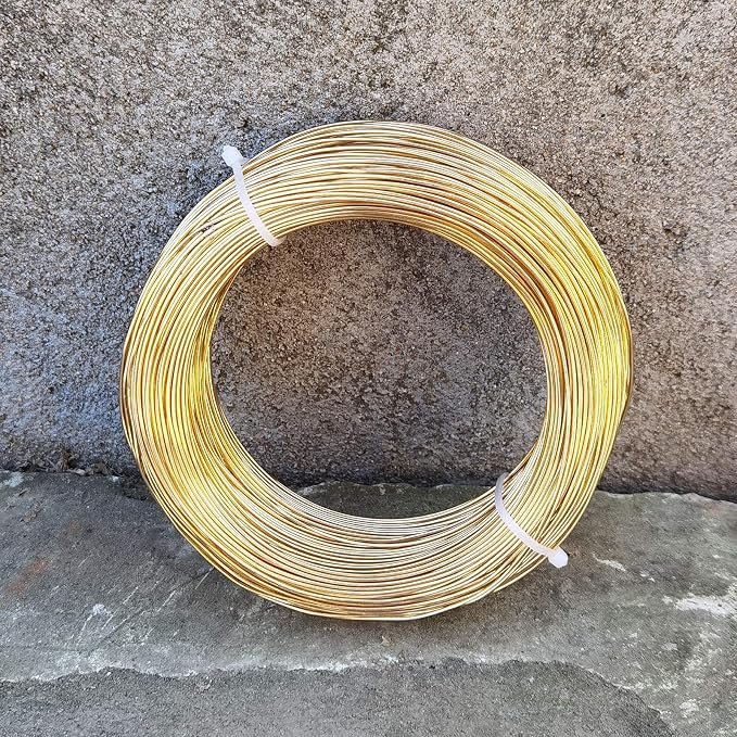 INSPIRELLE 18 Gauge 377 Feet KC Gold Aluminum Craft Wire Bendable Metal Wire - Image 4