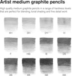 Winsor & Newton Studio Collection Artist Pencils, Graphite Pencils - Image 3