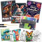 3Pcs Adult Coloring Book for Women Relaxation, Spiral Bound Adult Coloring by CKMOREL