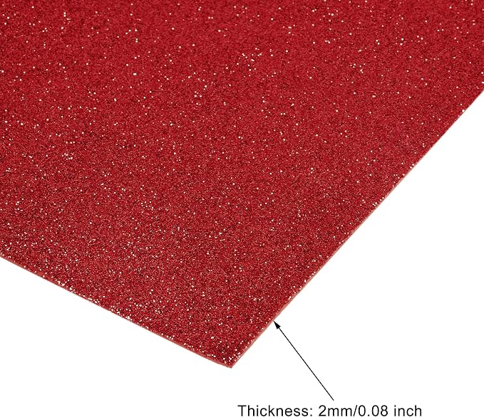 uxcell Red Shiny EVA Foam Sheets 11 x 8 Inch 2mm Thick - Image 3