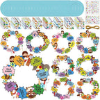 Hollowfly 48 Sets Christian Wreath Crafts Kit Bulk Sunday School Craft DIY by Hollowfly