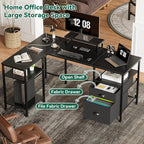Furologee 50 Inch L Shaped Gaming Desk - Image 4