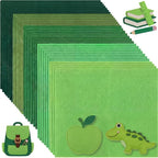 Peryiter 150 Pcs Back to School Green Felt Fabric Sheets Bulk by Peryiter