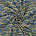E-Tailor® Indian Ethnic 100% Cotton Voile Running Hand Block Print Natural by E-Tailor