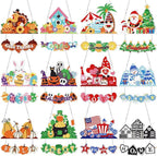 Cinnvoice 12 Pcs Summer Seasonal Diamond Art Hanging Ornament Kit by Cinnvoice