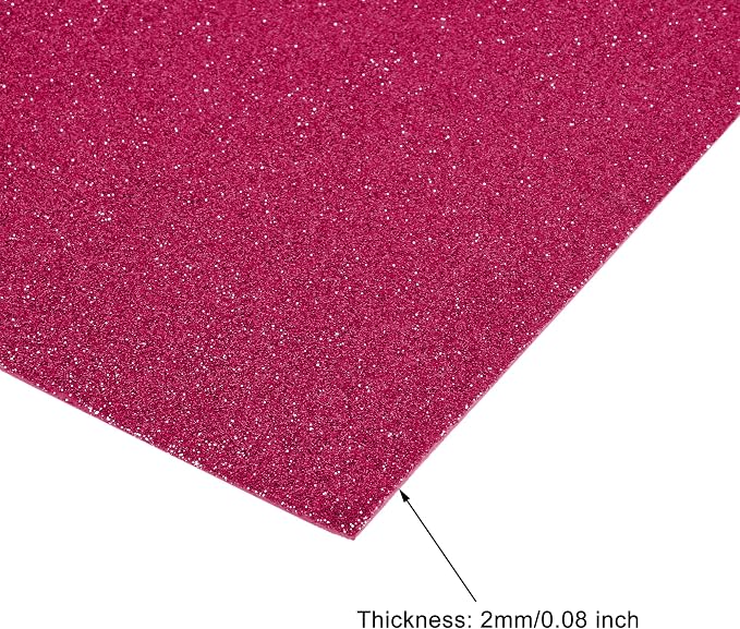 uxcell Magenta Shiny EVA Foam Sheets 11 x 8 Inch 2mm Thick - Image 3