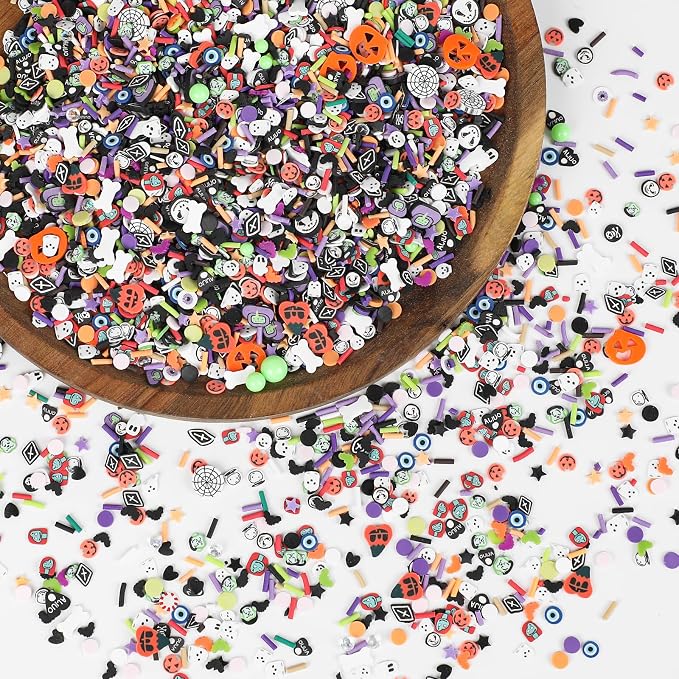 DIYASY 180g Fake Halloween Sprinkles, 6.35oz Non-Edible Polymer Clay Slices | - Image 4