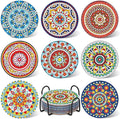 UPINS 8Pcs Mandala Diamond Art Painting Art Coasters Kits by UPINS
