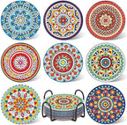 UPINS 8Pcs Mandala Diamond Art Painting Art Coasters Kits by UPINS