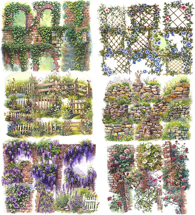3.4" Large Flower Stickers for Scrapbooking – 60PCS Waterproof Wall &Floral by DecorateYourWorld